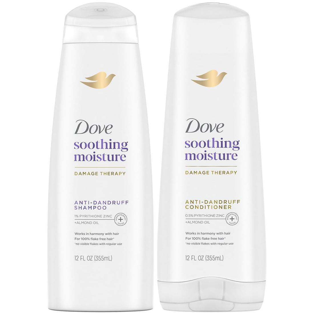 Dove Dermacare Soothing Moisture Shampoo & Conditioner Set, 12 Oz Each (Pack Of 2)