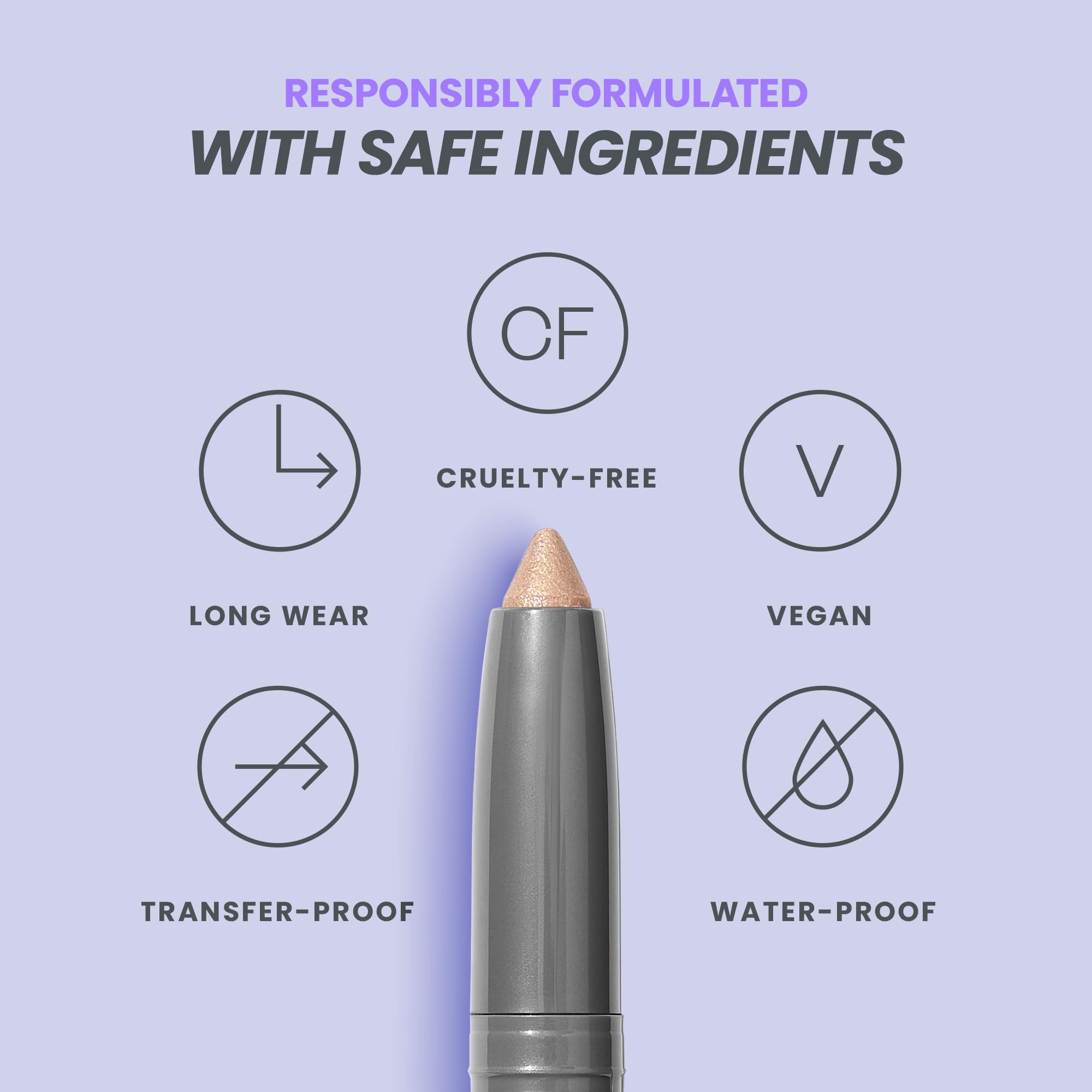 Wonderskin IYKYK Eyeshadow Stick - Longwear Eye Shadow Sticks, Budge-Proof & Waterproof Shimmer Eyeshadow Stick with Built-in Sharpener (Champagne)