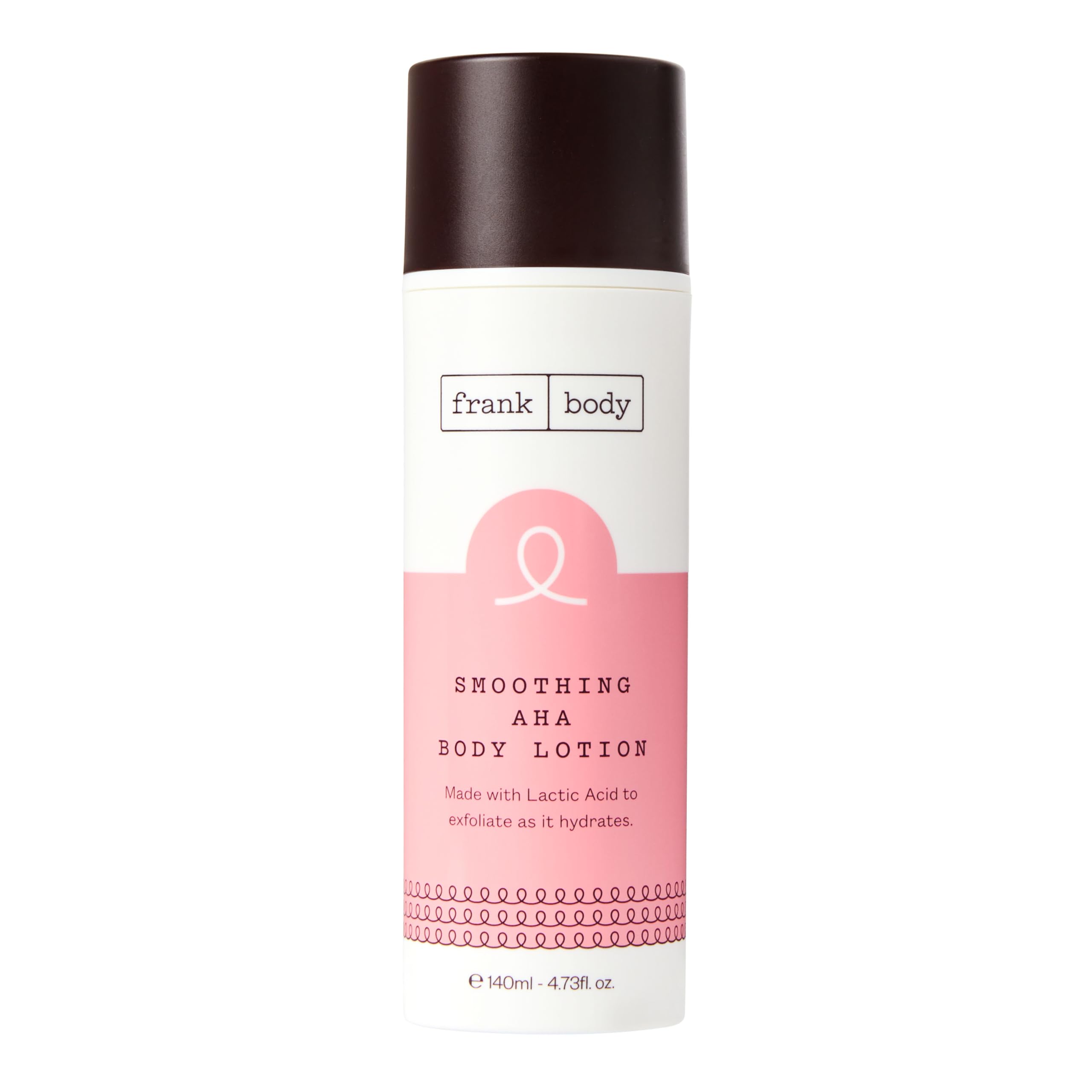frank body Smoothing AHA Body Lotion | Vegan, Cruelty Free, Body Exfoliant | Fights Breakouts and Hydrates Skin with Lactic & Glycolic Acids, Hydrating Oils, & Mango Seed Butter | 4.73 fl oz / 140 ml