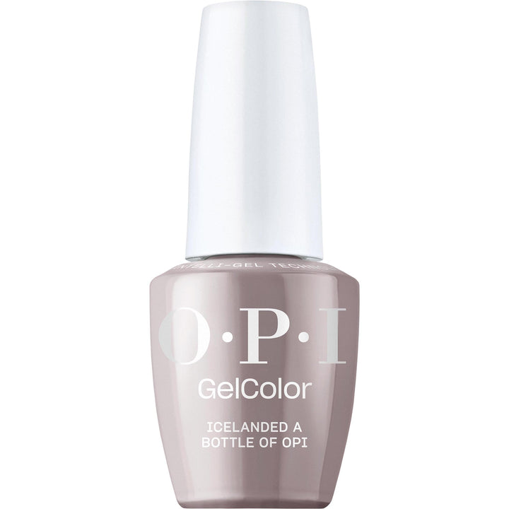 OPI GelColor Icelanded a Bottle of OPI | Opaque Dark Beige Crème UV Cure Gel Nail Polish | Vegan & HEMA Free, Long Lasting, High Shine