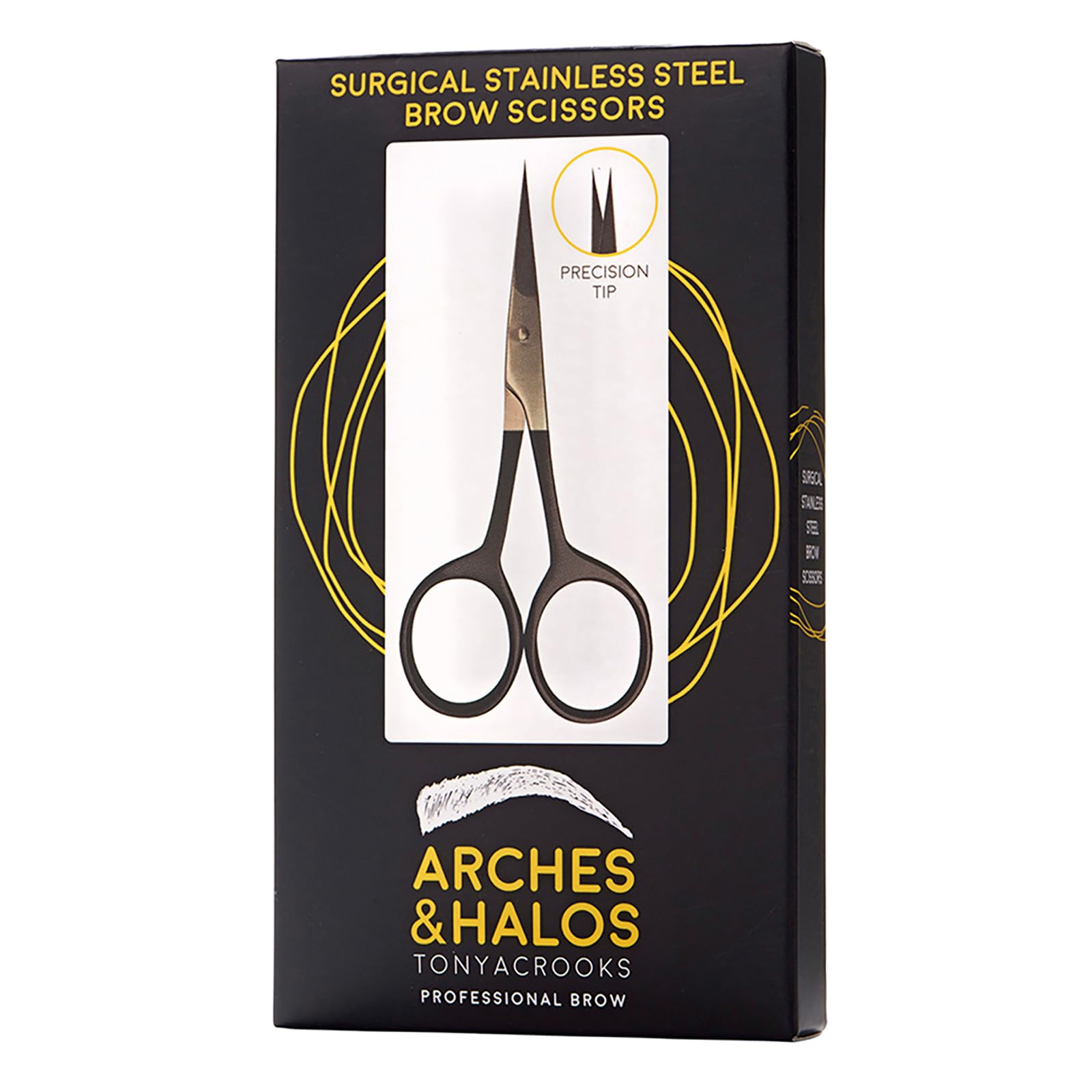 Arches and Halos Surgical Stainless Steel Eyebrow Scissors For Unisex 1 Pc Scissors