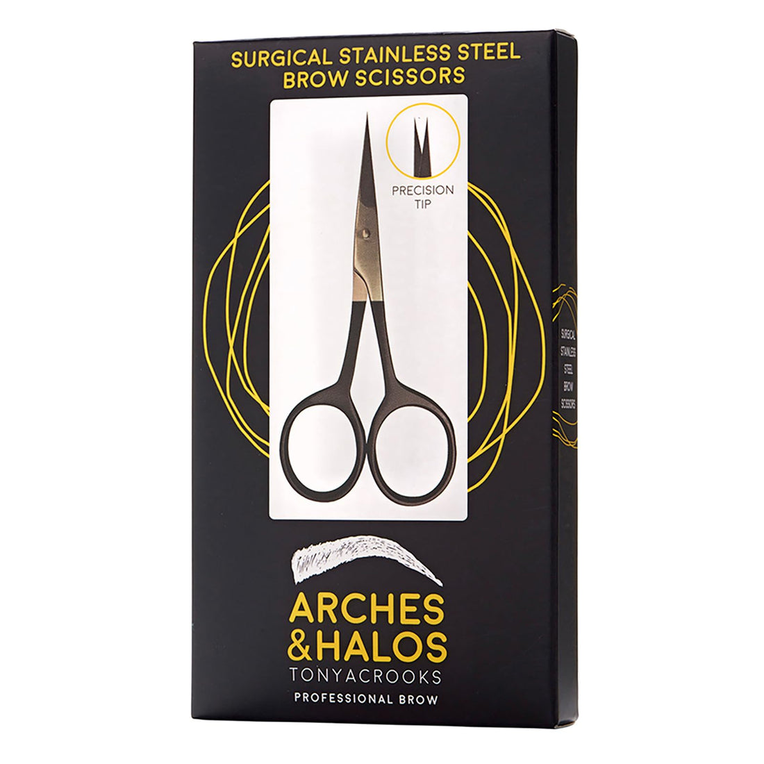 Arches and Halos Surgical Stainless Steel Eyebrow Scissors For Unisex 1 Pc Scissors