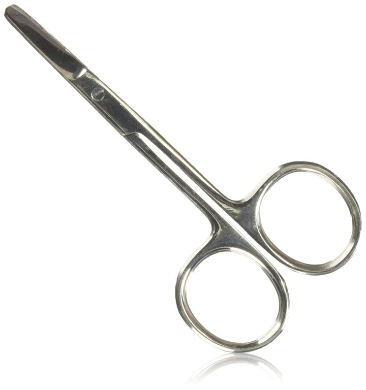 Bulk Buy: Lot of 3 Manicare Baby Scissors 3.5 Straight - Regular Rings - Stainless Steel - Blunt Round Ends