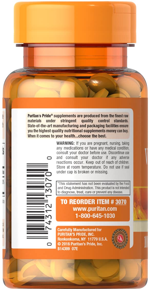 Puritan's Pride Vitamin K 100 mcg Supports Bone and Joint Health, 100 Count