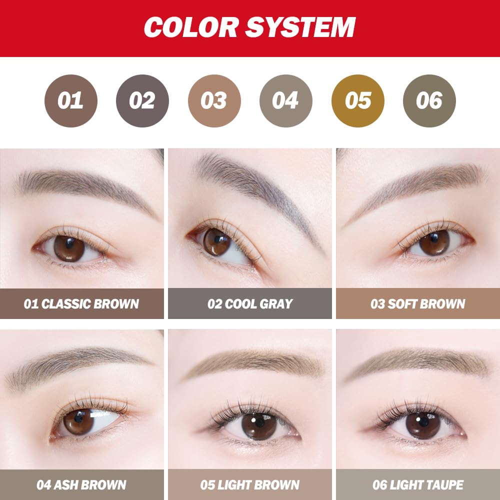 Espoir The Brow Balance Pencil #6 Light Taupe | Eye Brow Pencil Quick and Easy to Draw without Clumping with Slim Triangle Shape| A Detailed and Rich Eyebrow Texture | Korean Eyebrow Makeup