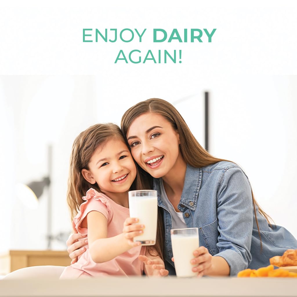 Probiotic Lactose Pills For Long Term Relief - Enjoy Dairy Again - Lactose Intolerance Supplement - Produce Lactase Enzymes in The Gut - Naturally Break Down Lactose (Take for 7 Days - Repeat Monthly)