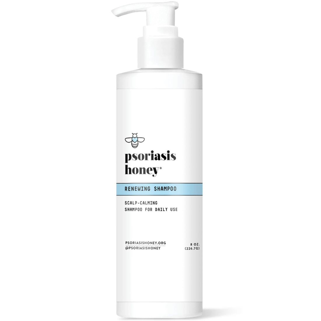 PSORIASIS HONEY Renewing Shampoo - Itchy & Dry Scalp Treatment - Psoriasis Shampoo With Argan Oil for Women & Men - Scalp Psoriasis Relief - Daily Hair Shampoo for Kids (8oz)