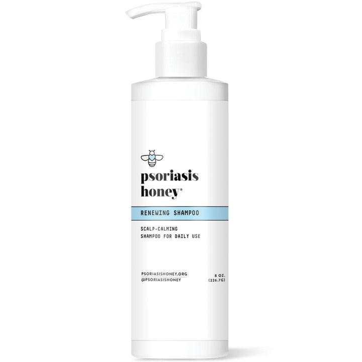 PSORIASIS HONEY Renewing Shampoo - Itchy & Dry Scalp Treatment - Psoriasis Shampoo With Argan Oil for Women & Men - Scalp Psoriasis Relief - Daily Hair Shampoo for Kids (8oz)