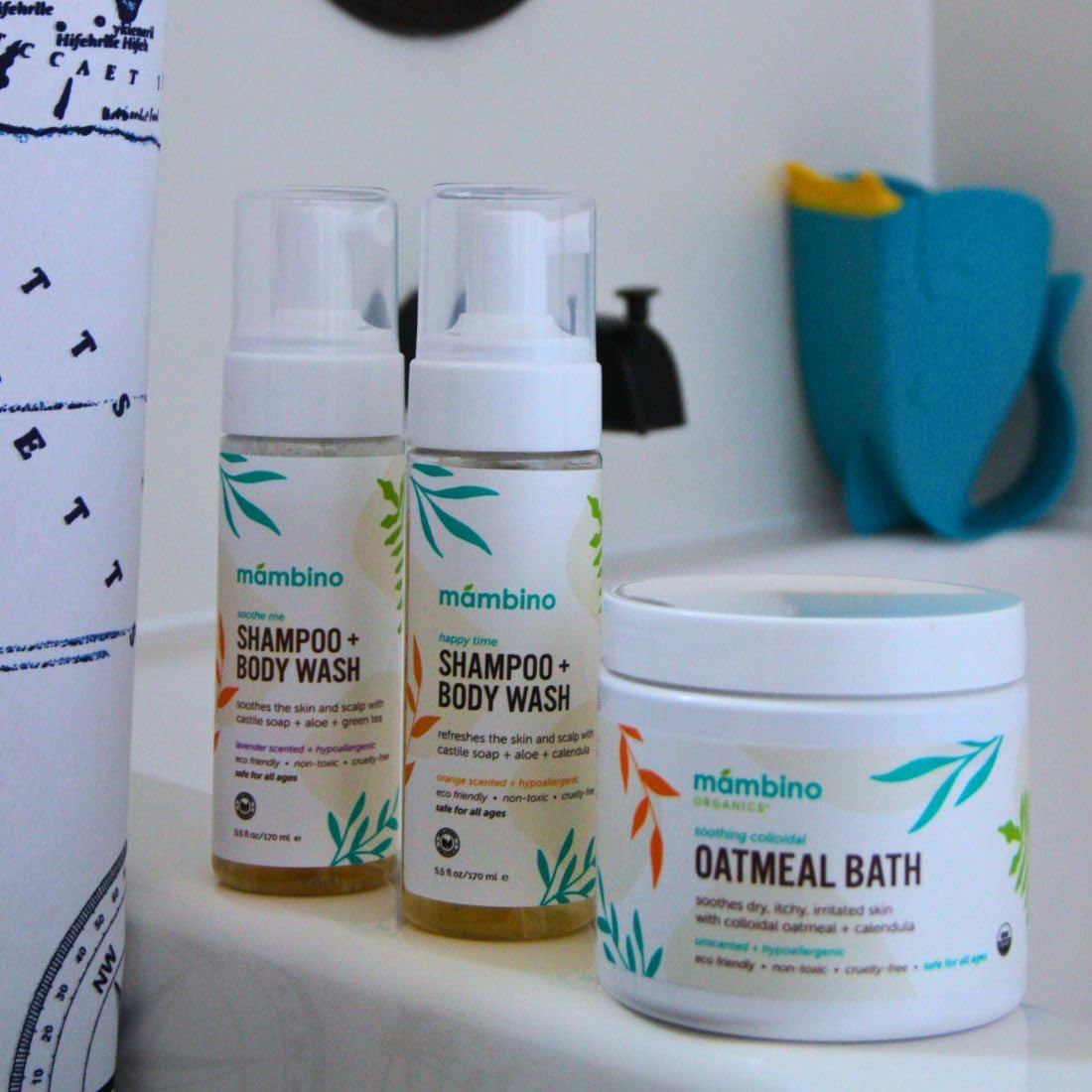 Mambino Organics Baby Kids Wash and Shampoo, Soothe Me, 5.5 Fluid Ounce