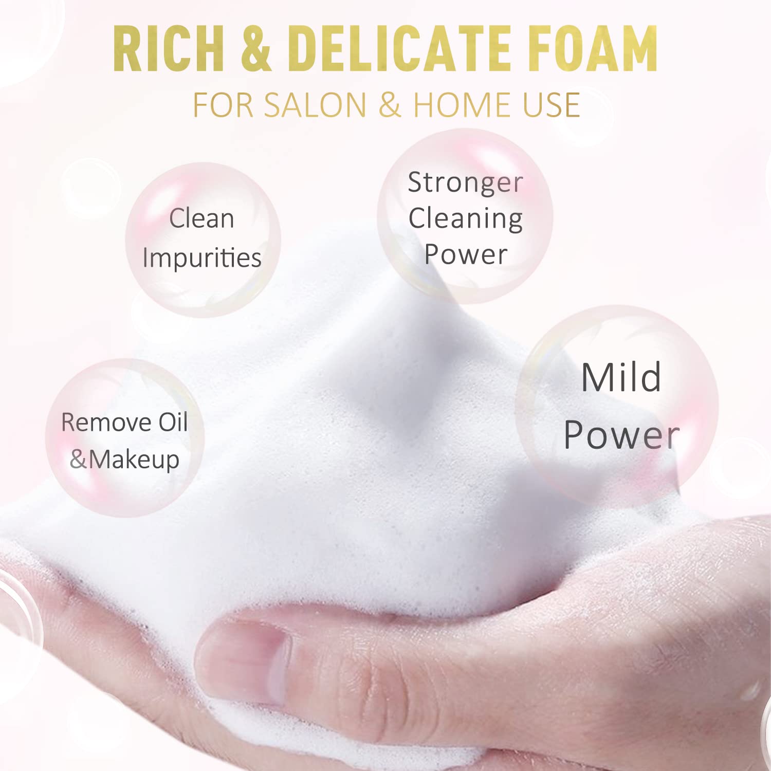 EMEDA Lash Shampoo for Lash Extensions 60ml / 2 fl.oz Eyelash Extension Cleanser Oil Free Foam Soap Lash Bath for Cluster Lashes Wash Oil Dustcare, Gentle Lash Cleaning Kit with Rinse Bottle Brush