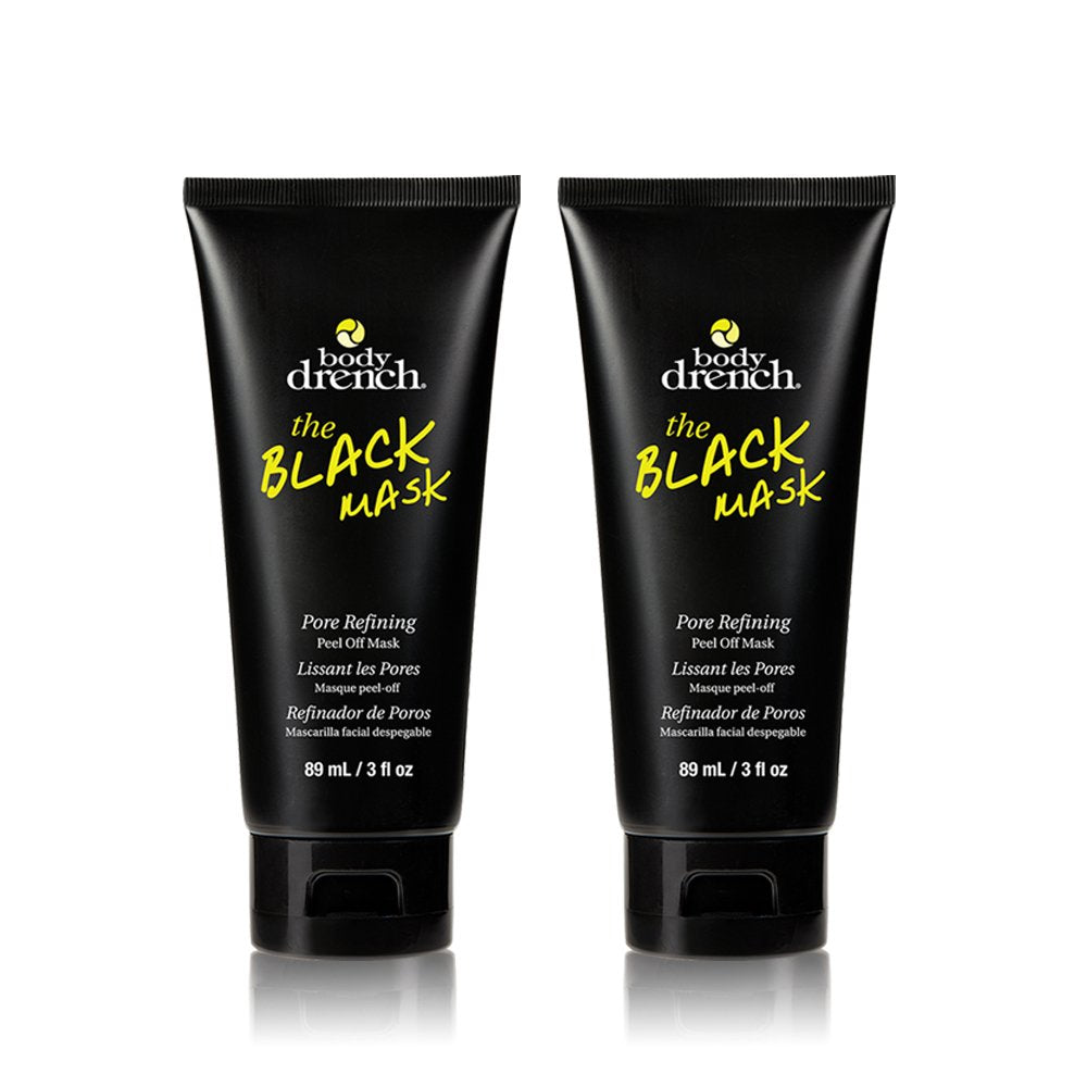 Body Drench The Black Mask – Charcoal Blackhead Remover & Deep Cleansing Peel-Off Face Mask for Pores and Oily Skin 2 Pack
