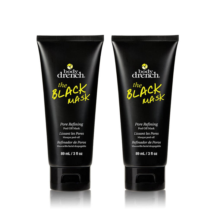 Body Drench The Black Mask – Charcoal Blackhead Remover & Deep Cleansing Peel-Off Face Mask for Pores and Oily Skin 2 Pack