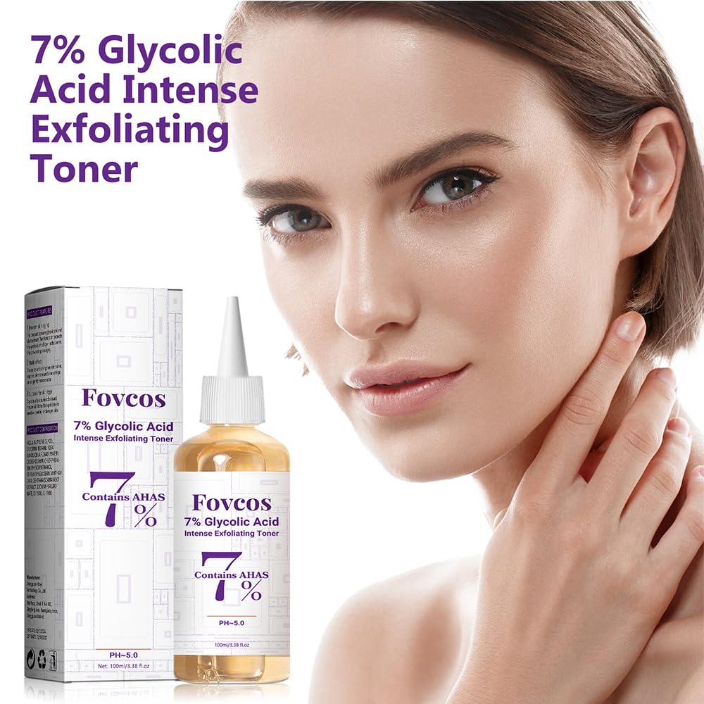 7% Glycolic Acid Toner, 7% Glycolic Acid Toner for Diminishing Acne Marks, Pore Tightening and Skin Hydration