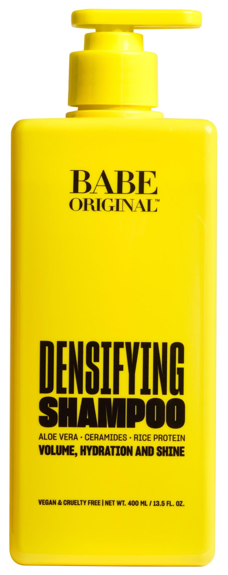 BABE ORIGINAL Locks Densifying Shampoo for Women and Men, Volumizing Shampoo Promotes Thickness and Prevents Hair Loss, for Fuller, Thicker Hair, Cruelty Free, 13.5 fl oz.