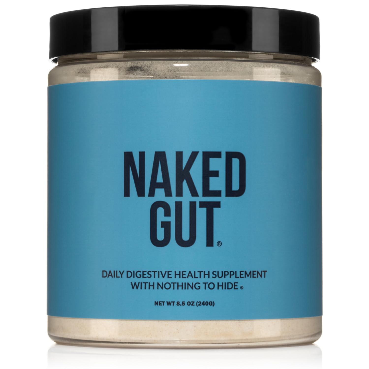 Naked Gut - Daily Gut Health Supplement - Natural Gut Health Powder for Gut Cleanse, Digestive Support, GMO-Free, Soy-Free, Gluten-Free, Vegan and Hypoallergenic, 40 Servings