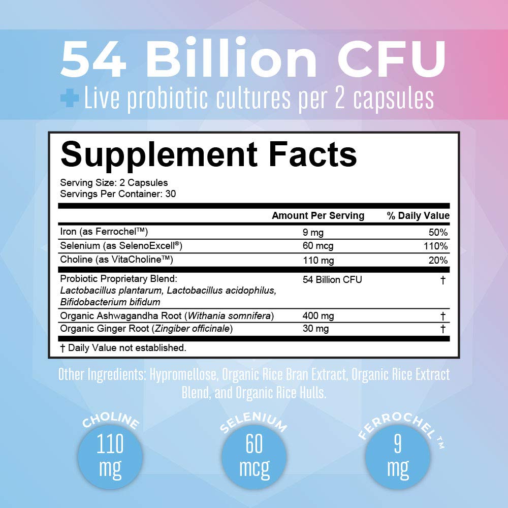 MaryRuth Organics Postnatal Probiotics for Breastfeeding Women | Nursing Probiotic Capsules with Vitamins | Minerals & Antioxidants | 54 Billion CFU | Non-GMO | Vegan | 30 Servings