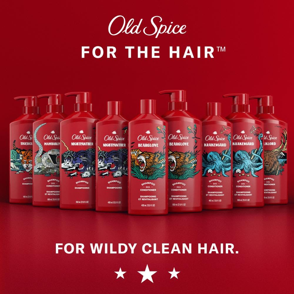 Old Spice Krakengard 2in1 Shampoo and Conditioner for Men, 13.5 fl oz (Pack of 6)