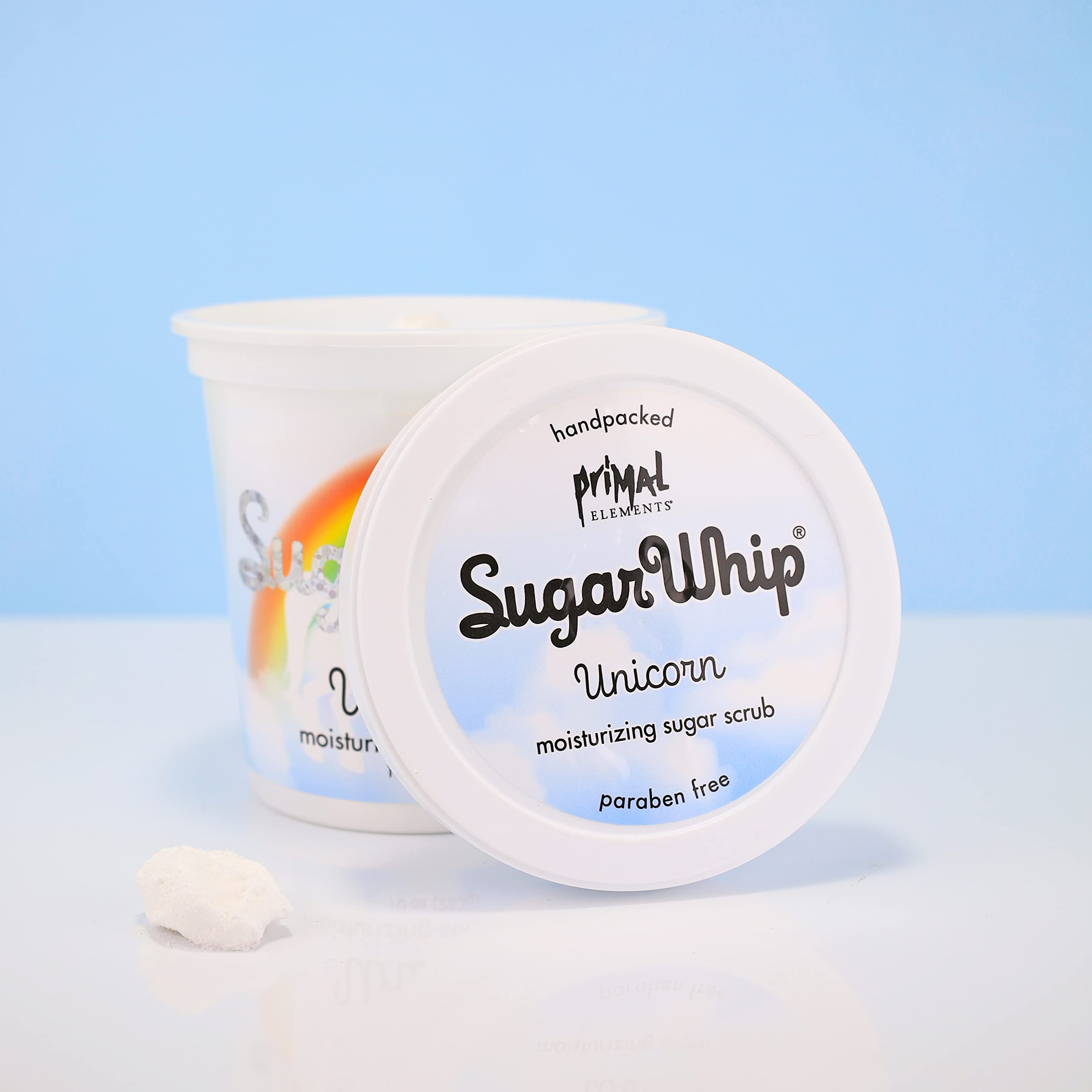 White: Primal Elements Unicorn Sugar Whip Moisturizing Body Scrub 10 Oz