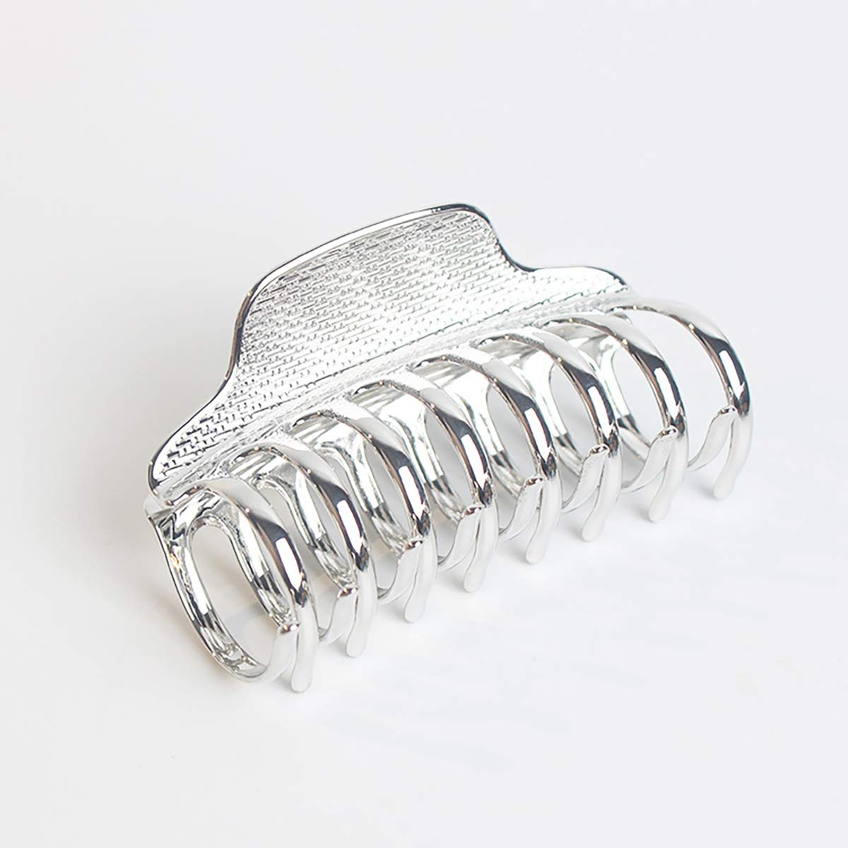 Fodattm Silver: Girls Fashion Vintage Alloy Hair Jaw Clips Hair Clamp Large Punk Hairpins Hair Claw Women Hair Updo Grip Bath Accessories For Thick Hair (Silver)