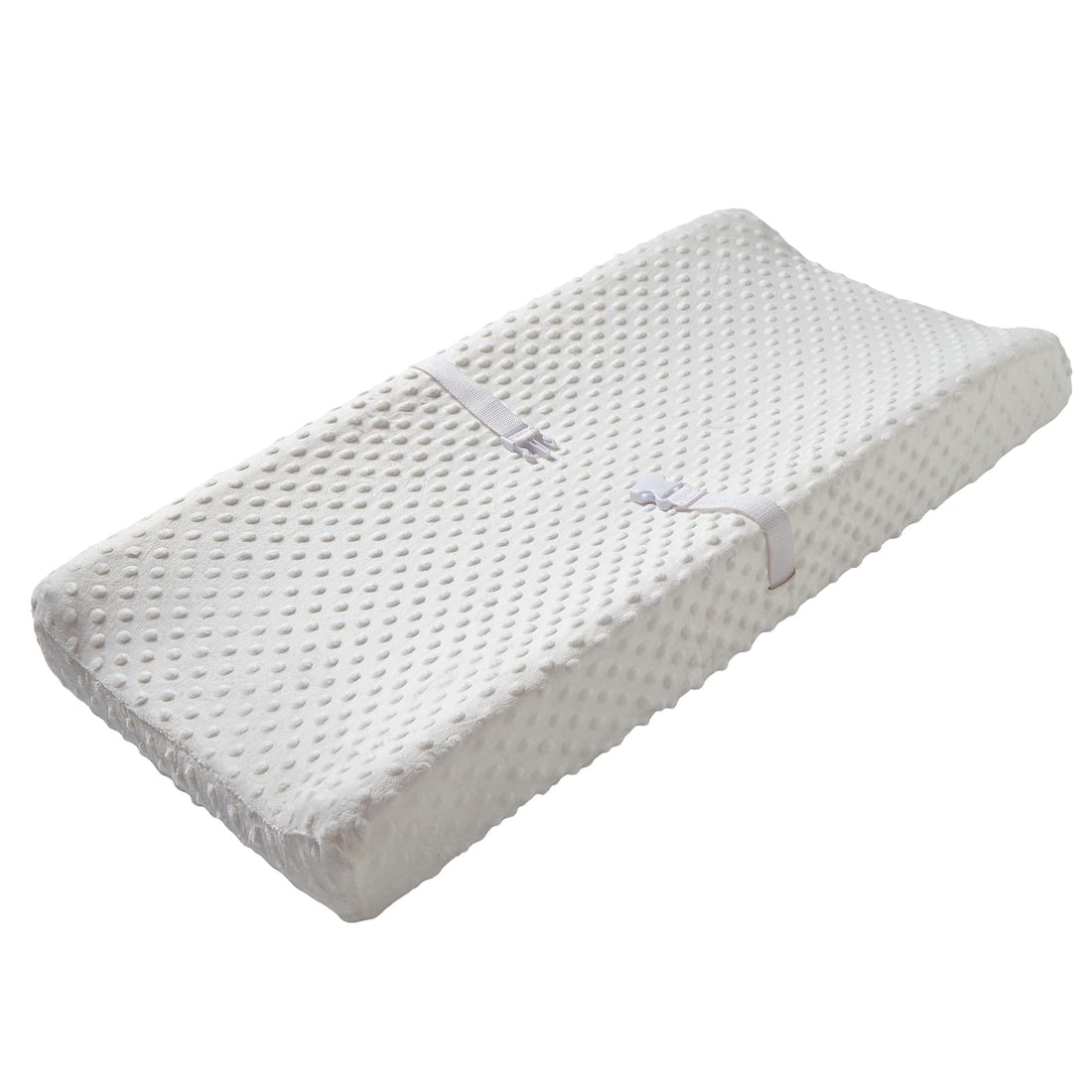 Baby Changing Pad Cover, Super Soft Plush Dot Diaper Changing Table Covers for Baby Girls and Boys, Ultra Comfortable, Diaper Changing Cloths for Babies, Fit 32/34'' x 16 Pad (White)