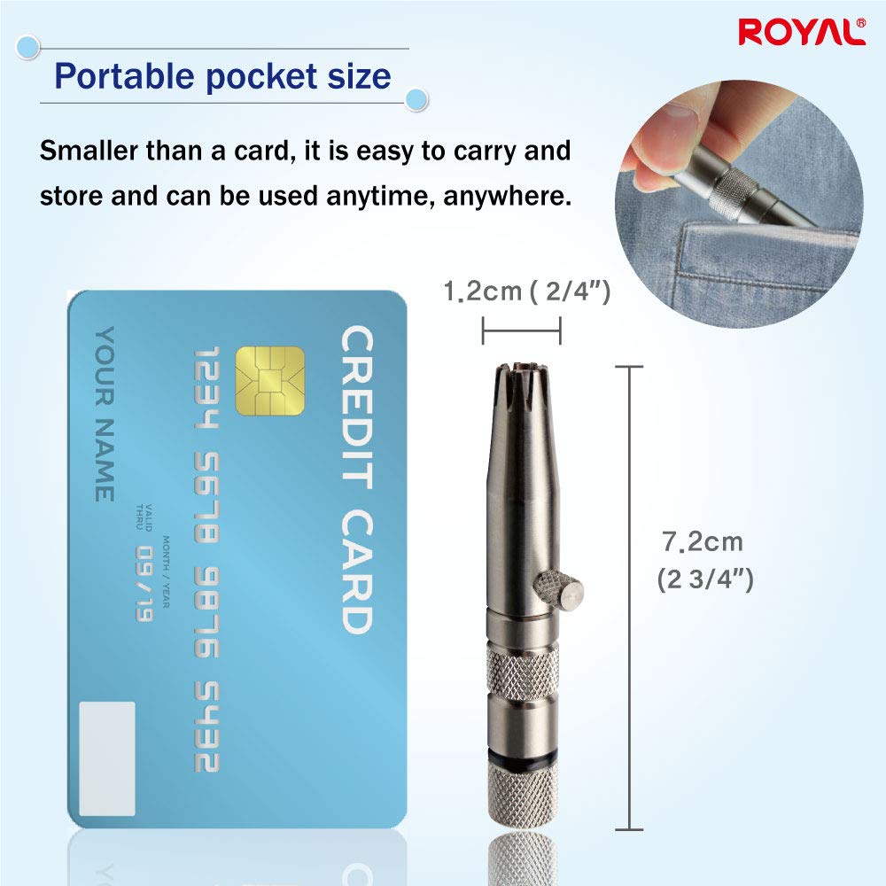 Fake model seller caution, ROYAL METAL(Korea) is not selling in India anymore due to fake sellers, other sellers sell no ROYAL product on this page. ROYAL NO-BATTERY MANUAL Nose hair trimmer for Men : Stainless, Waterproof, Painless, Nine Dual-Edged