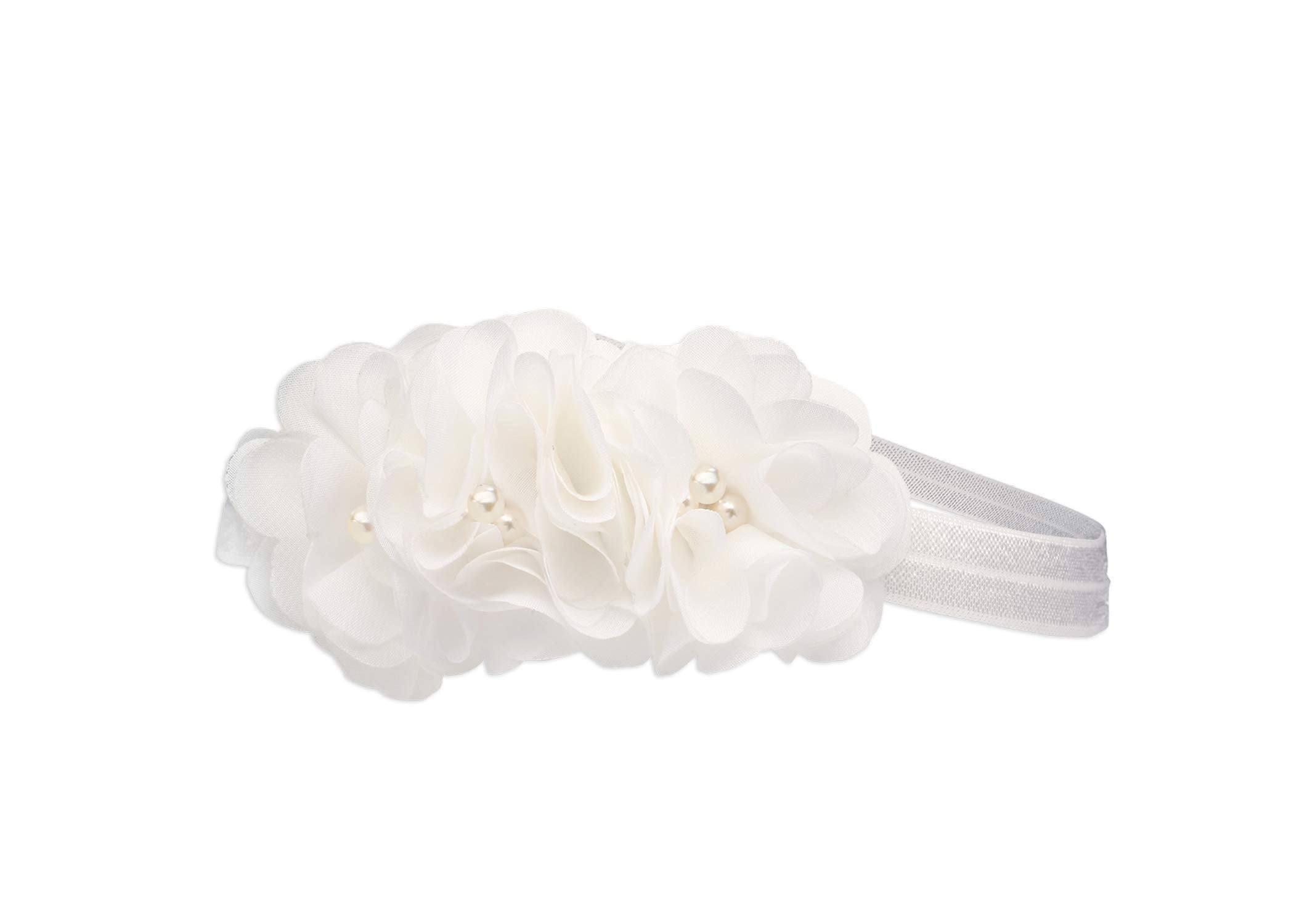 Cherished Moments Petals Keepsake Headband for Christenings, Baptism and Baby Blessings (Ivory)