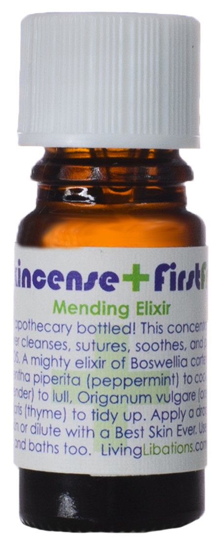 LIVING LIBATIONS - Organic Frankincense First Friend/Aid | Natural, Wildcrafted Clean Beauty (.17 fl oz | 5 ml)