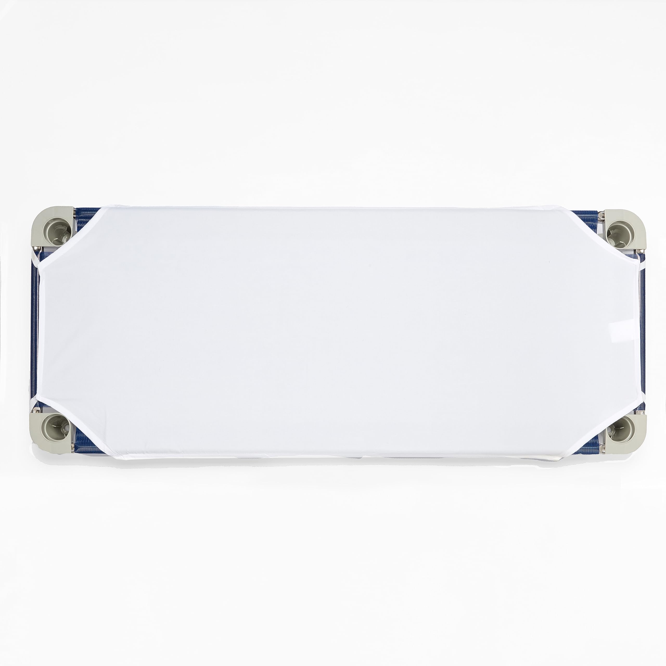 Northwest Rollee Pollee White Microfiber Cot Sheets - Super Soft & Durable with Elastic Loops - Ideal for Preschool & Daycare Naptime Bedding - Toddler Size 23 x 42 6-Pack