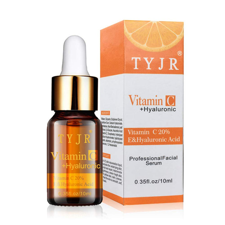 Vitamin C Serum for Face 20% with Hyaluronic Acid & Vitamin E - Natural & Organic Vitamin C Serum for Acne, Dark Spots, Anti Wrinkle, Anti Aging, Fades Age Spots and Sun Damage