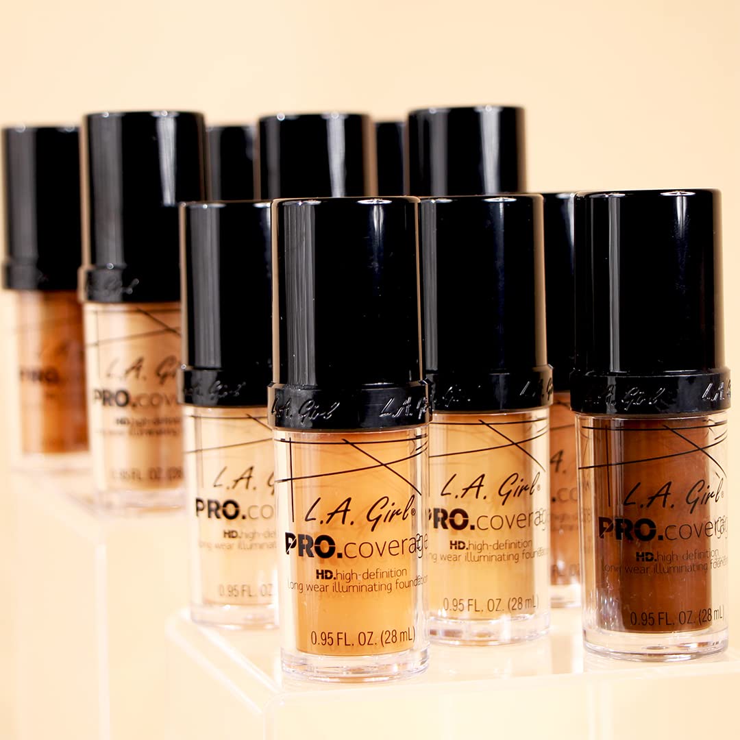 L.A. Girl Pro Coverage Liquid Foundation, Dark Chocolate, 0.95 Fl Oz