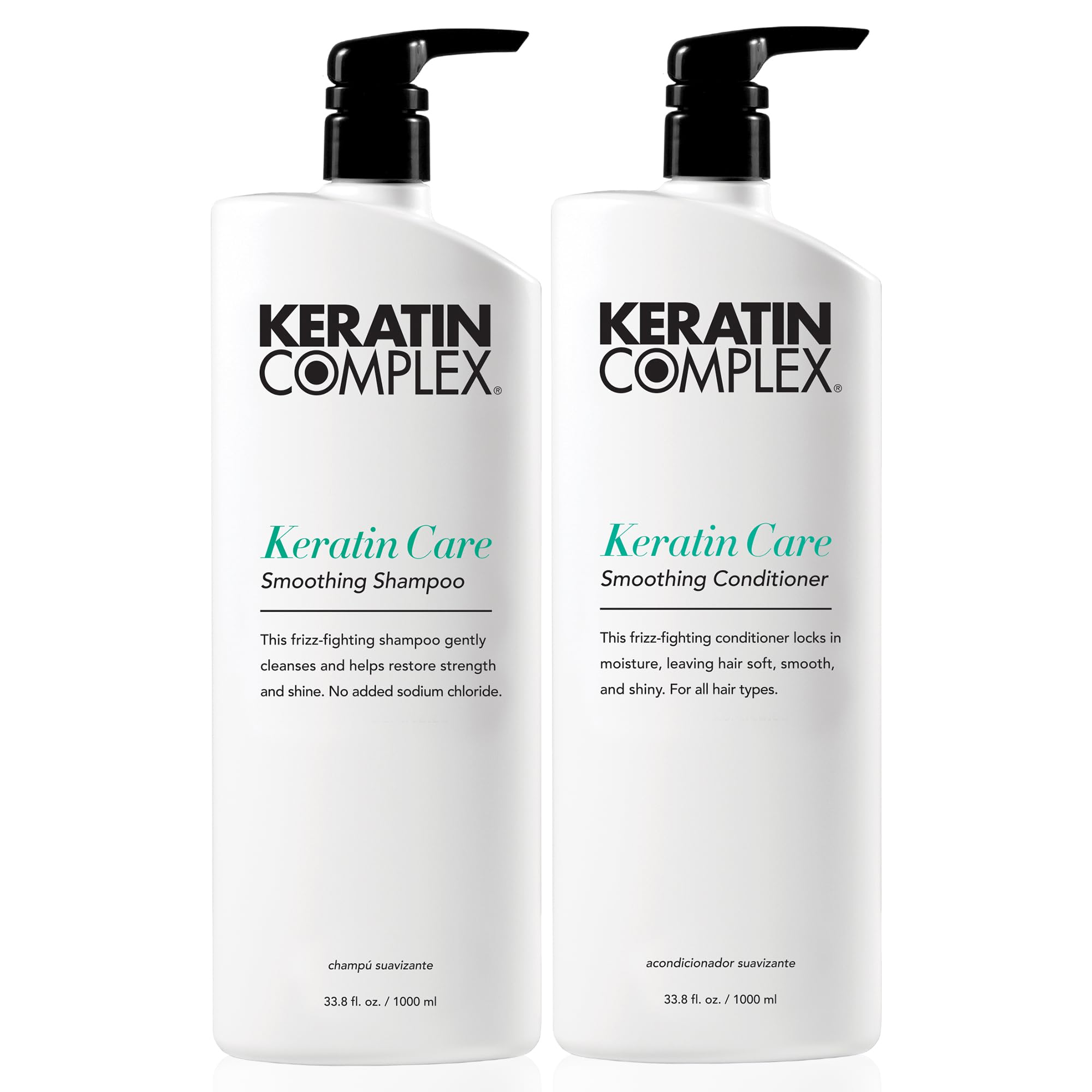 Keratin Complex - Keratin Care Smoothing Shampoo & Conditioner Duo - 33.8 fl oz Each