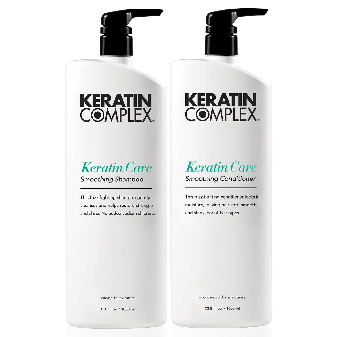 Keratin Complex - Keratin Care Smoothing Shampoo & Conditioner Duo - 33.8 fl oz Each