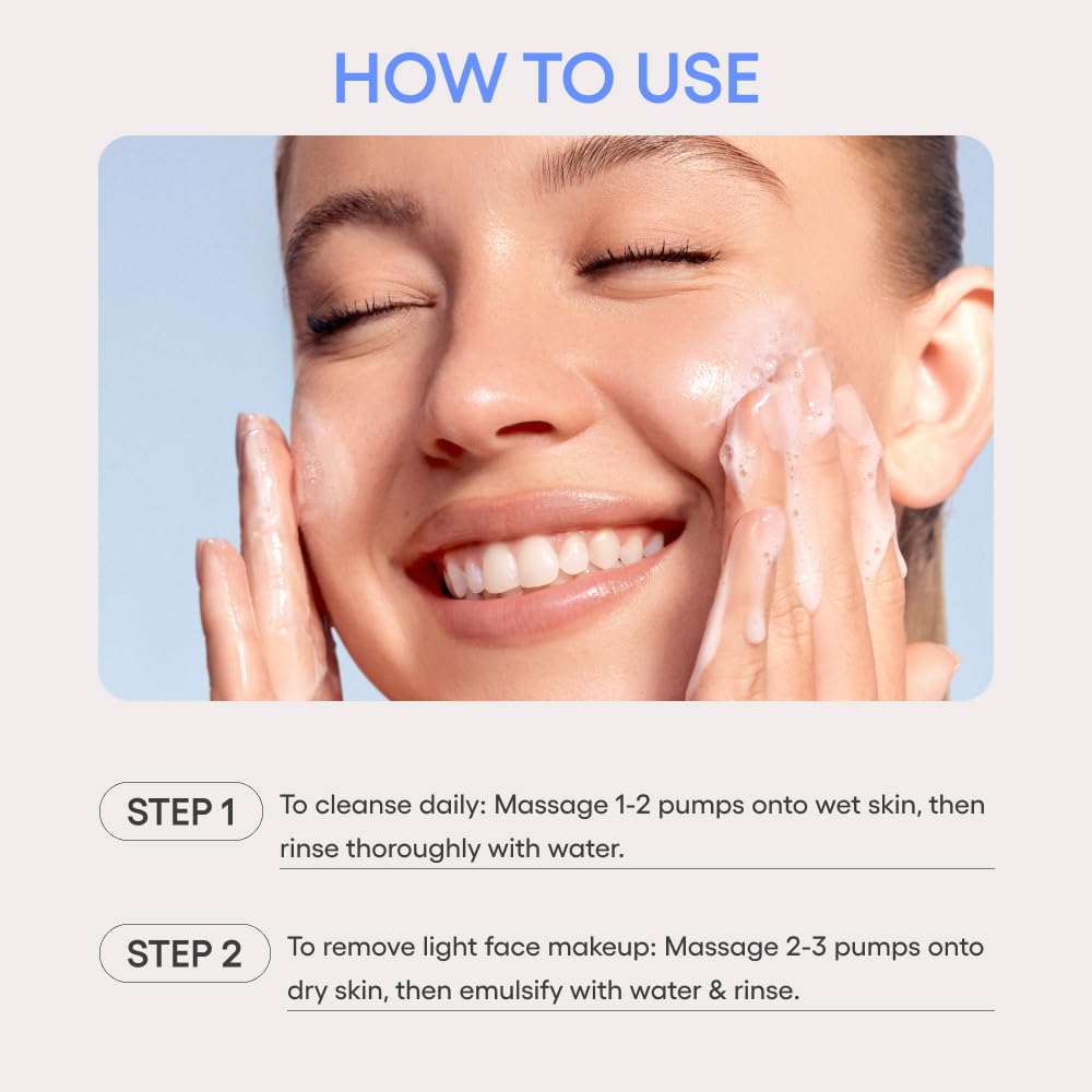 LANEIGE Water Bank Gentle Gel Cleanser: pH-Balanced & Barrier-Boosting Gel Cleanser with Blue Hyaluronic Acid