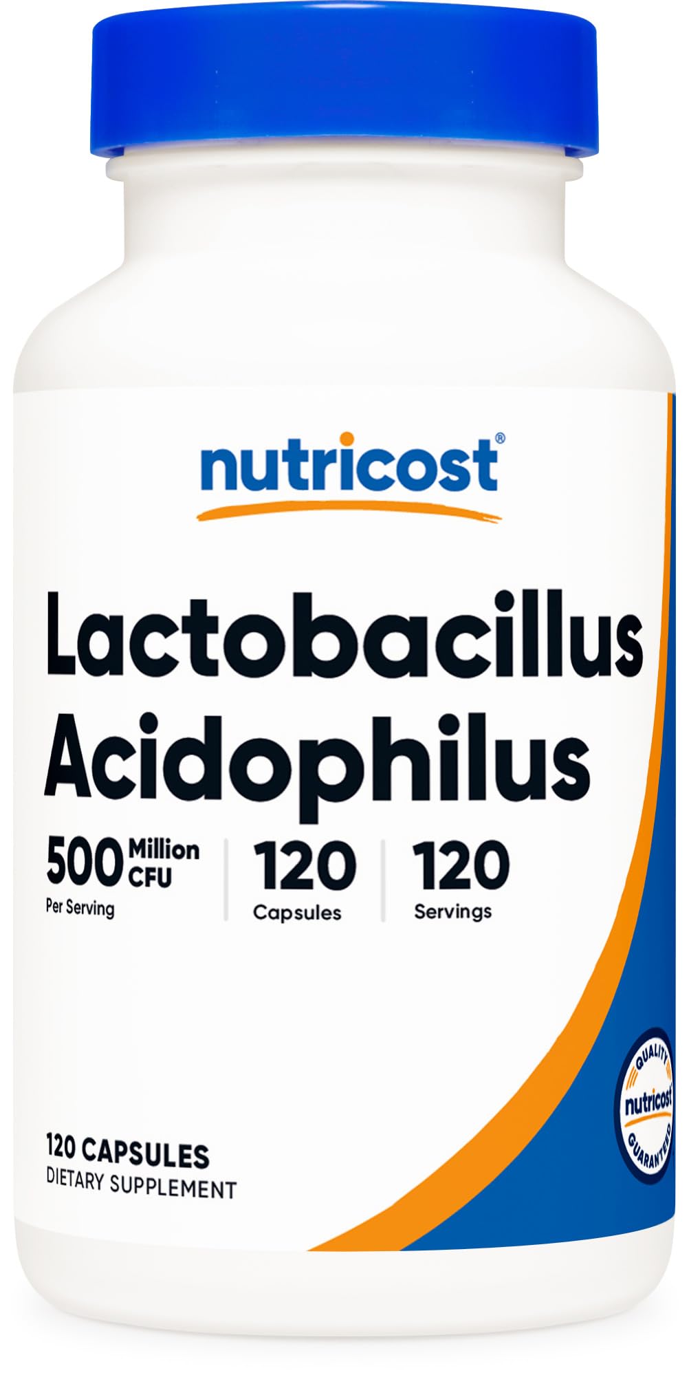 Nutricost Lactobacillus Acidophilus 500 Million CFU Per Serving (120 Capsules)