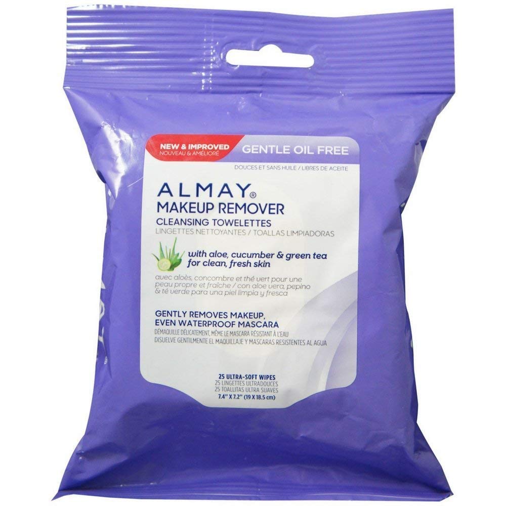 Almay Makeup Remover Cleansing Towelettes, Oil-Free 25 ea (Pack of 2)