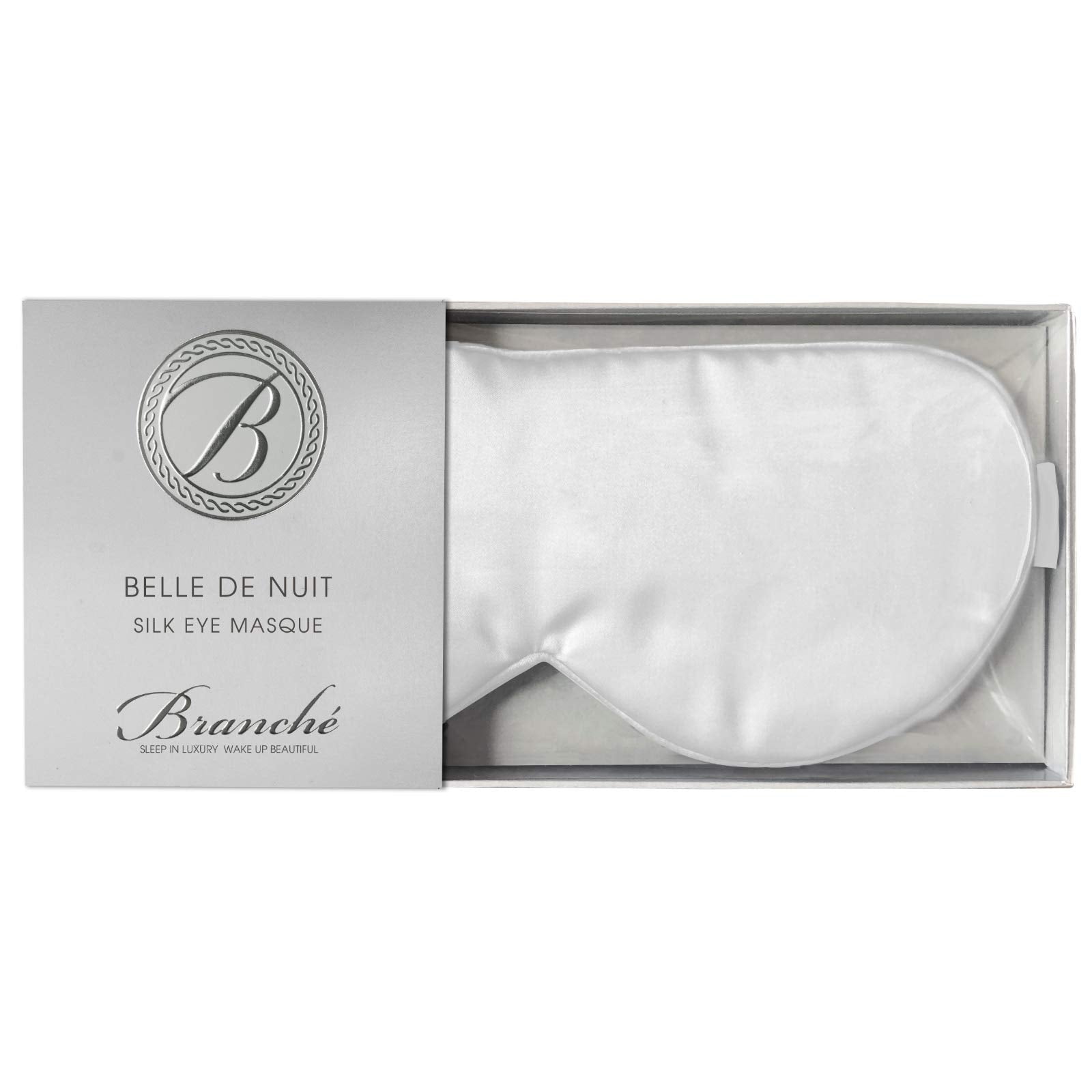 White Belle De Nuit 100% Silk Eye Masque 1 pc by Branche