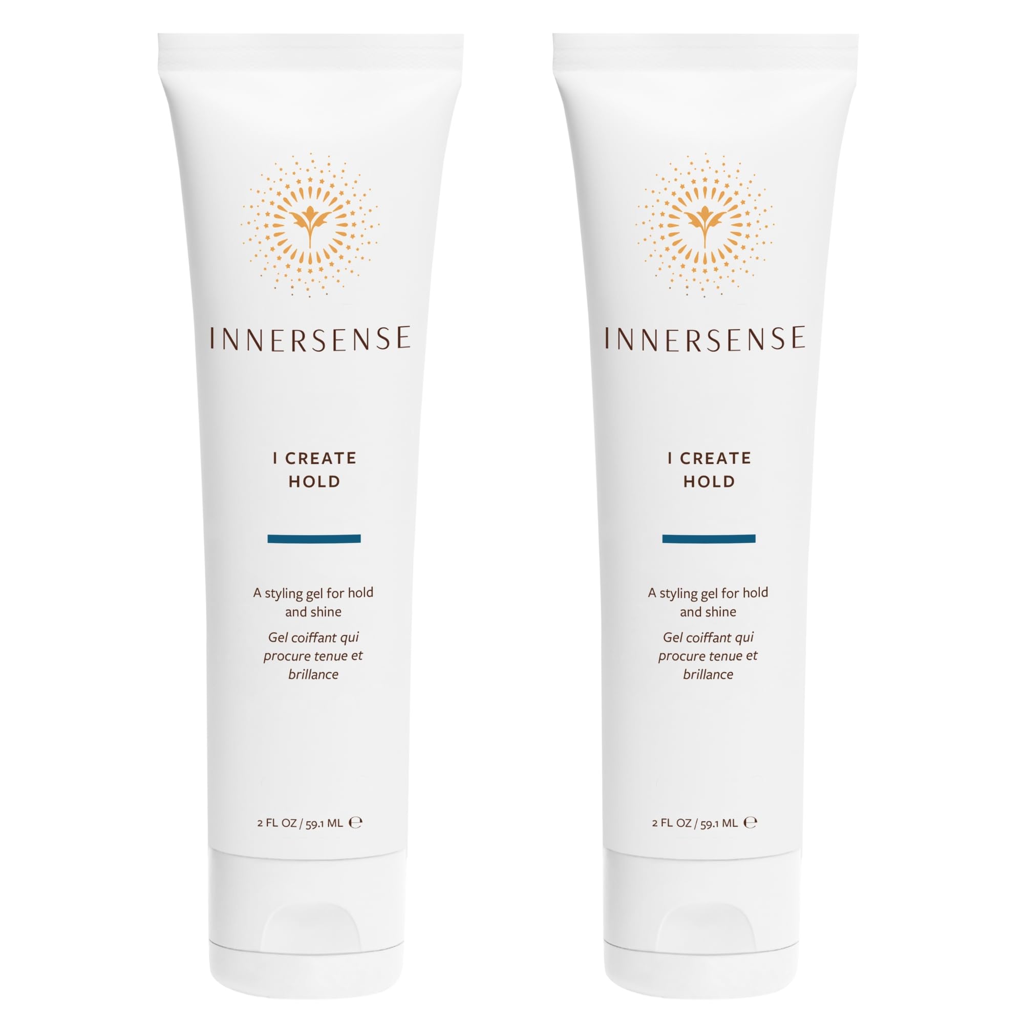 INNERSENSE Organic Beauty - Natural I Create Hold Styling Gel | Strong Hold, Structure, Shine | Non-Toxic, Cruelty-Free, Clean Haircare (2 Pack - 2 fl oz | 59.1 mL each)