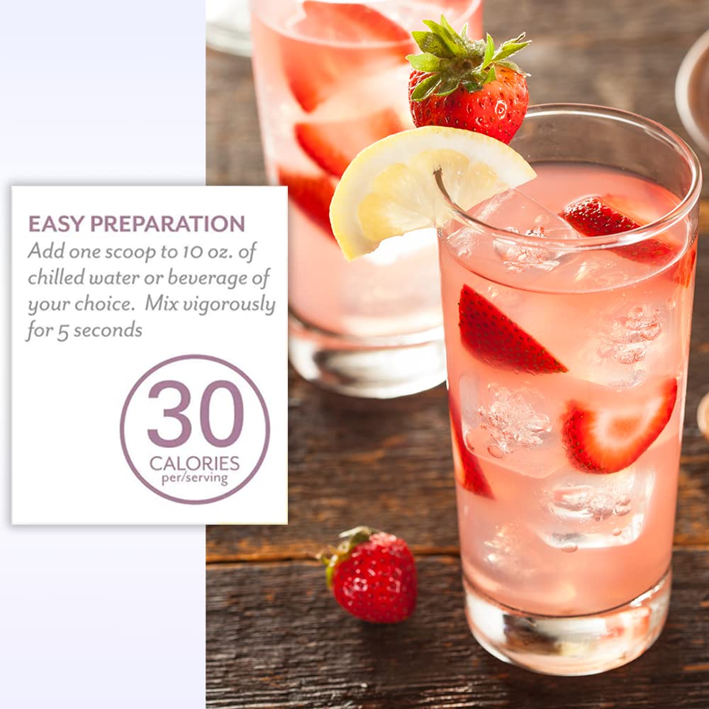 PlantFusion Vegan Collagen Beauty - Vegan Collagen Powder for Women - Hair Skin and Nails Vitamins - Gluten Free, Non-GMO, Non-Dairy (Strawberry Lemonade 18 Servings)