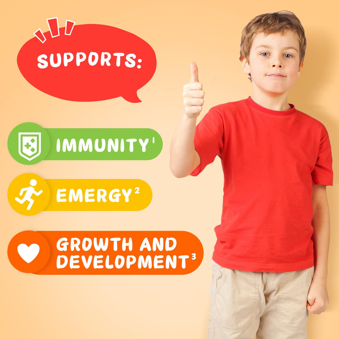 POLLOCK Bear Kids Omega-3 & Multivitamin Gummies, with Vitamin A, B5, B6, B12, C, D3, and E, Immune Support & Bone Health, Mixed Fruit Flavor, 4 Gummies per Serving, 60 Count