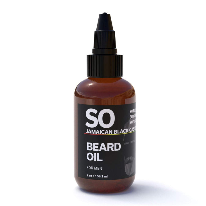 SO Jamaican Black Castor Oil Fast Absorbing, Promote Beard and Hair Growth, Best Oil for Men's & All Hair Textures, Grow Strong Healthy Hair, Brown, Bamboo Lotus, 2 Fl Oz