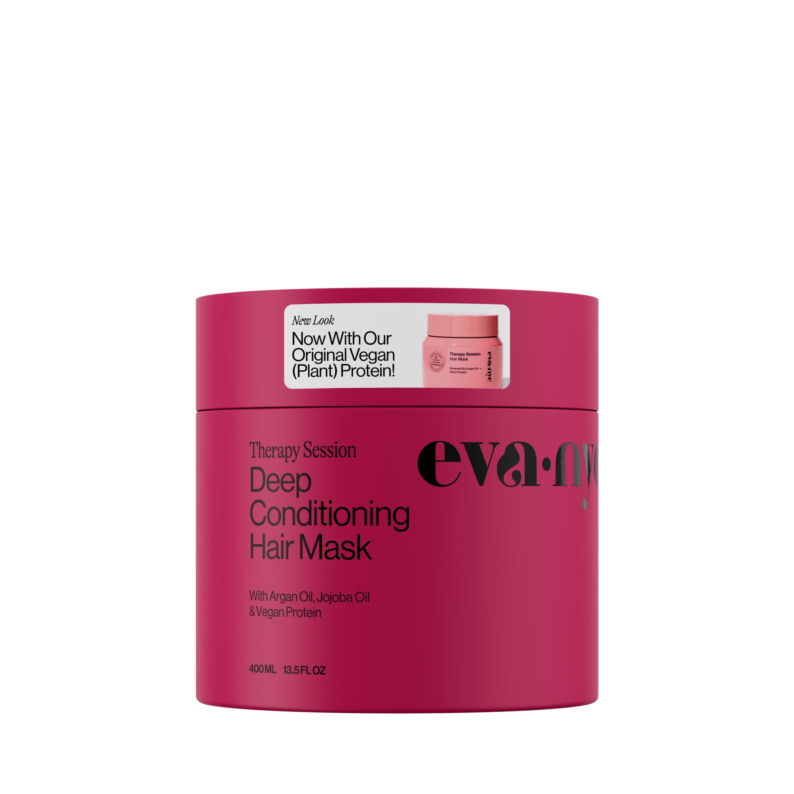 Eva NYC Therapy Session Hair Mask, Deep Conditioning Hair Mask Infused with Argan Oil and Plant Protein, 16.9 fl oz