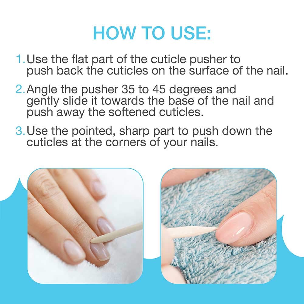 Flowery 5-pc Birchwood Manicure Sticks, 6 inches