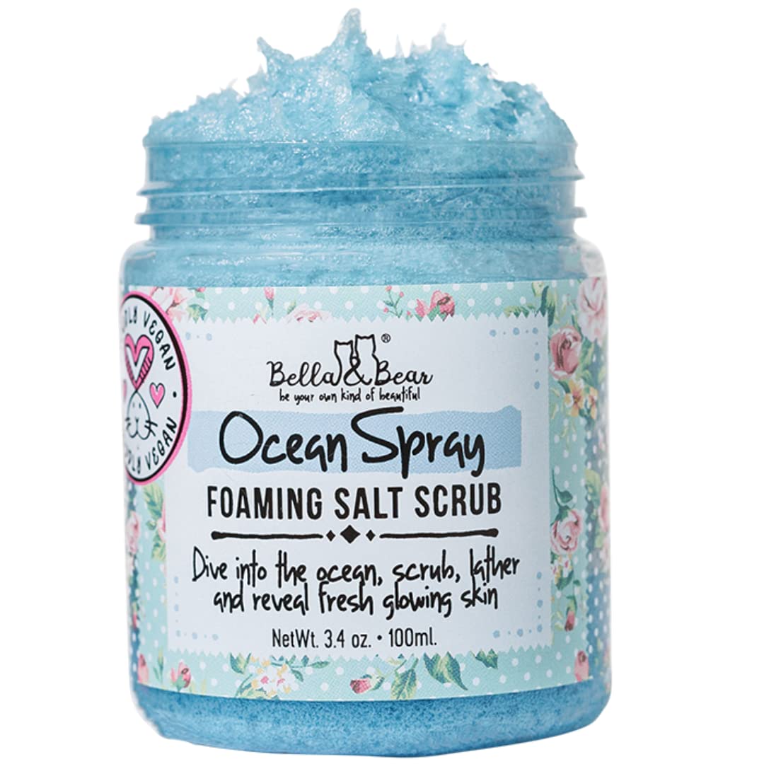 Bella & Bear Ocean Spray Body Scrub - Travel Size - Vegan 3.4oz (3.4 oz) (3.4 oz)