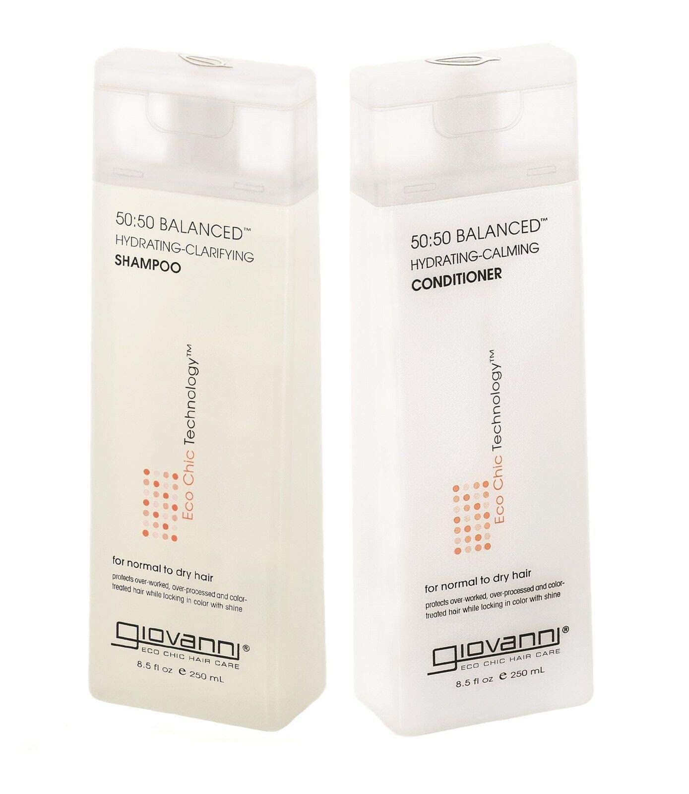 GIOVANNI COSMETICS - 50:50 Balanced Hydrating Duo - Hydrating Clarifying Shampoo & Hydrating Calming Conditioner Set (8.5 Ounce)