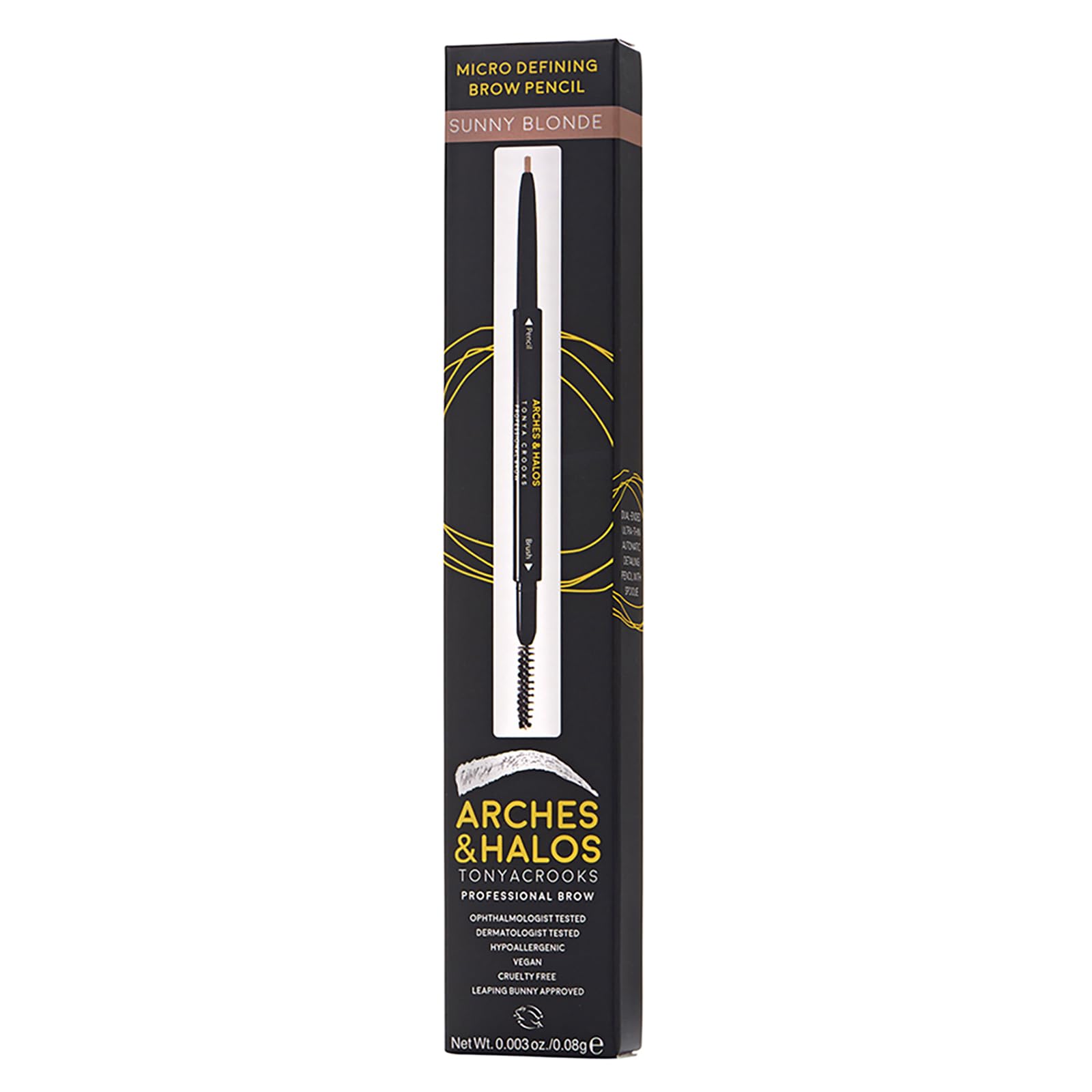 Arches & Halos Micro Defining Brow Pencil in Sunny Blonde, 0.03 Ounce