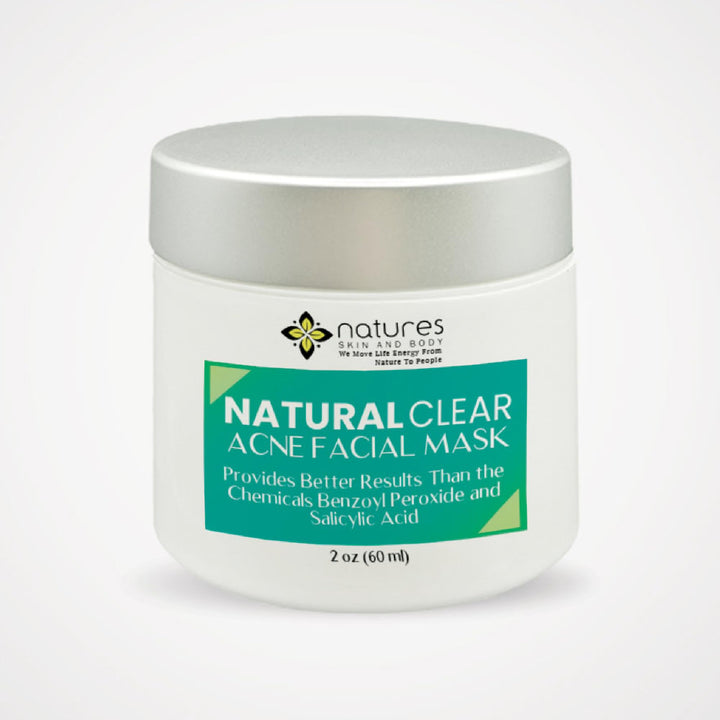Natural Clear Acne Facial Mask | Fast-Acting Treatment for Zits, Spots, Blemishes, Whiteheads & Blackheads | Targets Root Cause of Breakouts | All-Natural Ingredients | 2oz