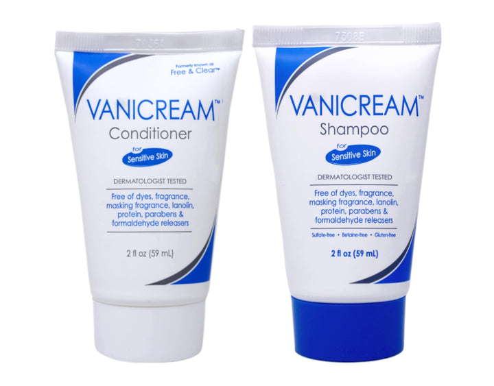 Vanicream Shampoo and Conditioner, 2 Ounce Travel Size Combo Set
