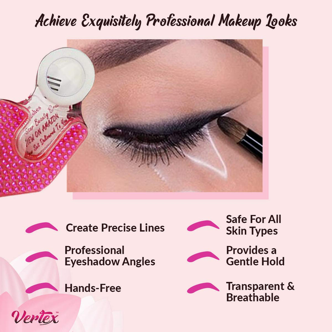 Makeup Tape Eyeshadow Eyeliner Shields - Easy & Gentle On Facial Skin Breathable Tape Not Harsh Perfect To Achieve SEXY Winged Eye liner Clean Eye shadow Angle Edges & Blending Defined Contour Lines