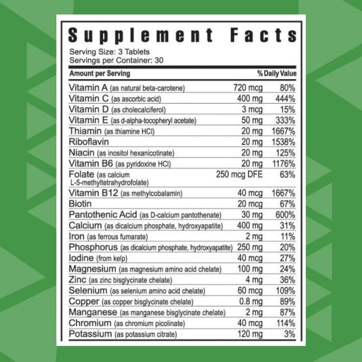 Youngevity Ultimate Daily Classic™ Tablets - Complete Vitamins, Minerals, Amino Acids, & Botanicals - Multivitamin for Women and Men - 90 Tablets