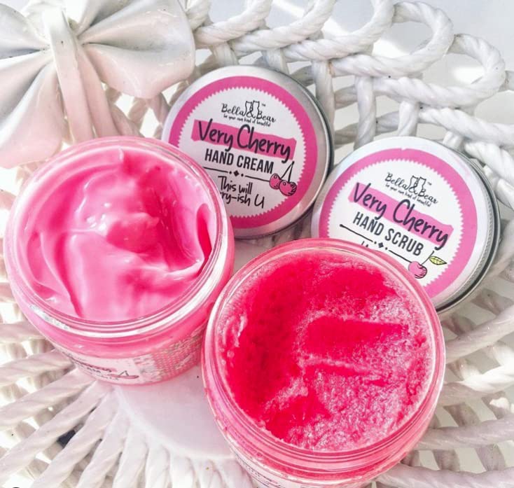 Bella & Bear Very Cherry Hand Scrub, No Harmful Chemicals, Cruelty-Free, Vegan-Friendly Exfoliating, 6.7oz